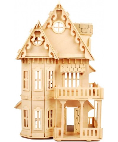 Children's 17" Wooden 6 Rooms DIY Kits 3D Puzzle for Christmas Party Halloween House (Gothic) $34.53 Dollhouses