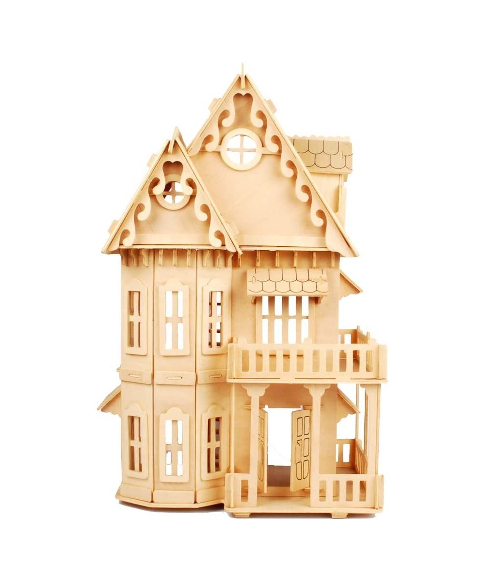 Children's 17" Wooden 6 Rooms DIY Kits 3D Puzzle for Christmas Party Halloween House (Gothic) $34.53 Dollhouses