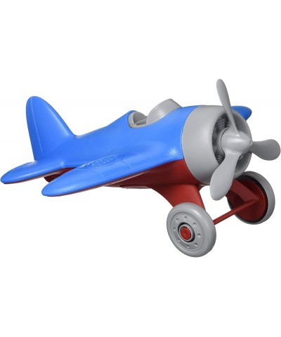 Airplane Blue/Red CB - Pretend Play Motor Skills Kids Flying Toy Vehicle. No BPA phthalates PVC. Dishwasher Safe Recycled Pla...