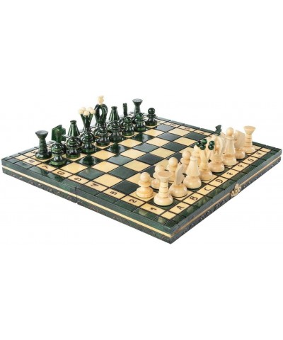 Wooden Chess Set Paris Apple Wooden International Board Vintage Carved Pieces - 14 $83.69 Board Games