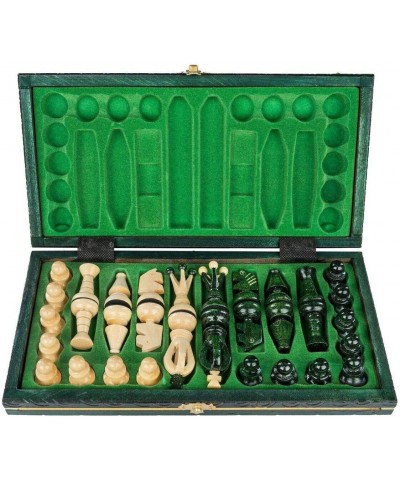 Wooden Chess Set Paris Apple Wooden International Board Vintage Carved Pieces - 14 $83.69 Board Games