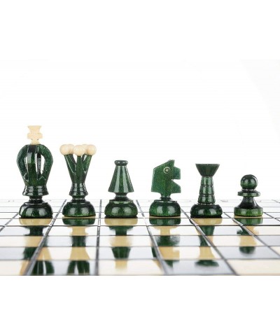 Wooden Chess Set Paris Apple Wooden International Board Vintage Carved Pieces - 14 $83.69 Board Games