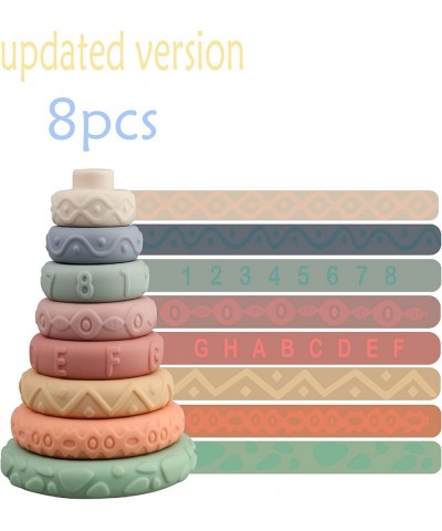 8 Pcs Stacking Rings Soft Toys for Babies Newborn 0 3 4 5 6 12 18 Months 1 Year Old Girls Boys - Toddler Sensory Educational ...