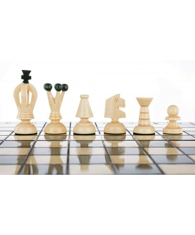 Wooden Chess Set Paris Apple Wooden International Board Vintage Carved Pieces - 14 $83.69 Board Games