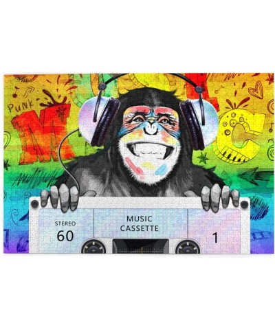 Music Monkey Jigsaw Puzzles for Teenagers Educational Casual Puzzle Fun Toy Gift for Girl Adults Citizen Home Decoration Puzz...