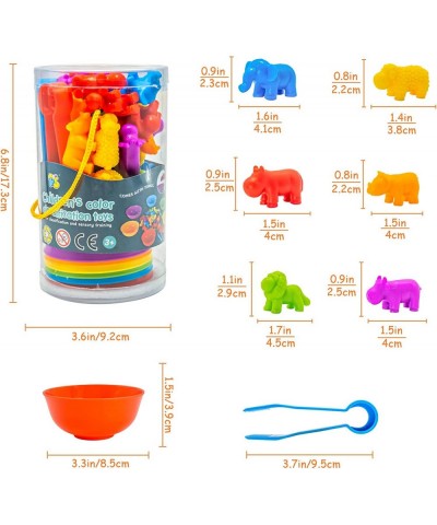 Counting Animal Color Sorting Toys with Rainbow Cups for Toddlers 3-5 Preschool Learning Activities Classification Matching G...