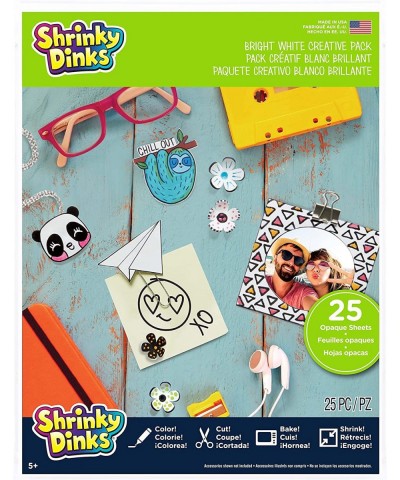 Shrinky Dinks Creative Pack 25 Bright White Sheets Kids Arts and Crafts Activity Set Kids Toys for Ages 6 Up $19.35 Craft Kits