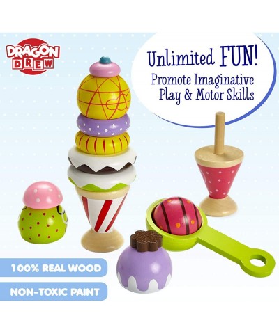 Ice Cream Toy - Pretend Ice Cream Set - Ice Cream Set for Kids - Wooden Ice Cream Set $34.25 Toy Kitchen Products