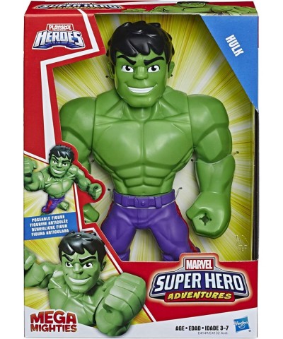 Marvel Super Hero Adventures Mega Mighties Hulk Collectible 10" Action Figure Toys for Kids Ages 3 & Up $25.30 Action Figures