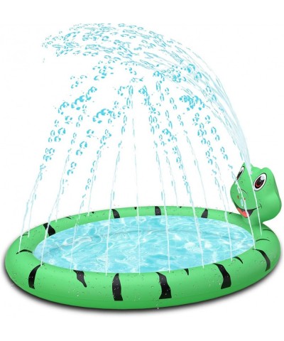 Baby Pool Inflatable Kids Pool with Splash Sprinkler Frog Toddler Swimming Pool Kiddie Wading Pool 67’’X51'' Indoor& Outdoor ...