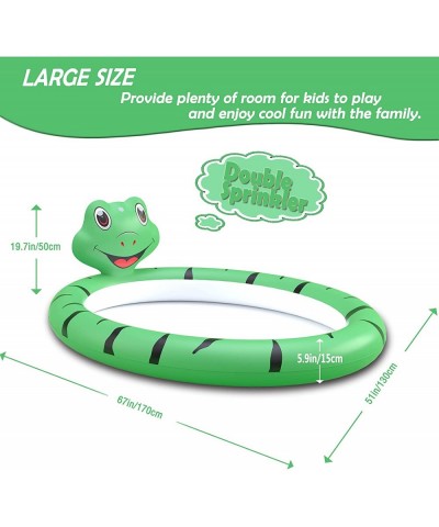 Baby Pool Inflatable Kids Pool with Splash Sprinkler Frog Toddler Swimming Pool Kiddie Wading Pool 67’’X51'' Indoor& Outdoor ...