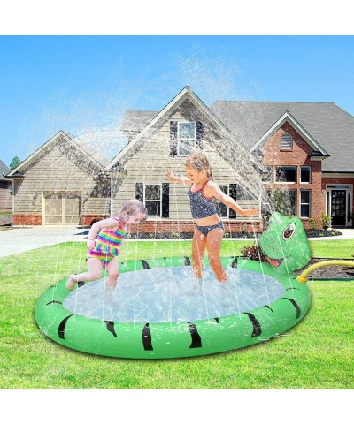 Baby Pool Inflatable Kids Pool with Splash Sprinkler Frog Toddler Swimming Pool Kiddie Wading Pool 67’’X51'' Indoor& Outdoor ...