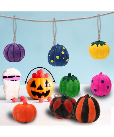 8 Pcs Halloween Squishy Coloring Craft Kit DIY Pumpkins Squishy with 12 pcs Emoji Stickers and 12 Color Paints Arts & Craft H...