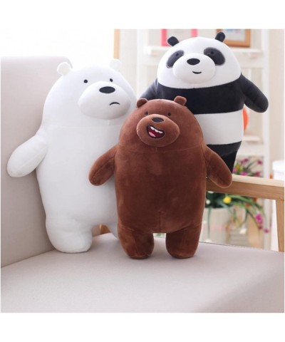 27cm Kawaii We Bare Bears Plush Toy Cartoon Bear Stuffed Grizzly Gray White Bear Panda Doll Love Birthday Gift (Color : Brown...