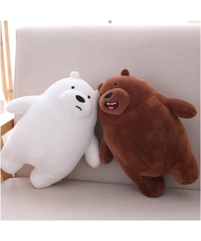 27cm Kawaii We Bare Bears Plush Toy Cartoon Bear Stuffed Grizzly Gray White Bear Panda Doll Love Birthday Gift (Color : Brown...