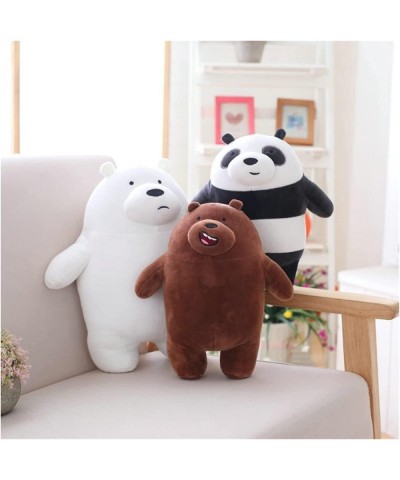 27cm Kawaii We Bare Bears Plush Toy Cartoon Bear Stuffed Grizzly Gray White Bear Panda Doll Love Birthday Gift (Color : Brown...