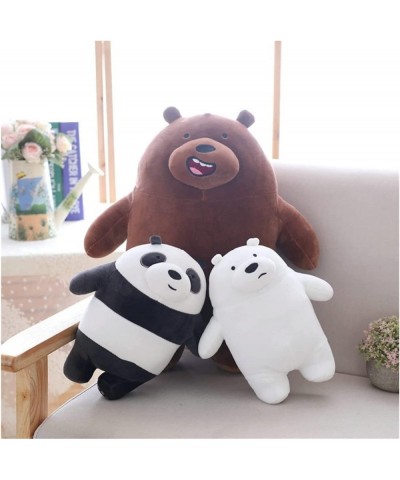 27cm Kawaii We Bare Bears Plush Toy Cartoon Bear Stuffed Grizzly Gray White Bear Panda Doll Love Birthday Gift (Color : Brown...