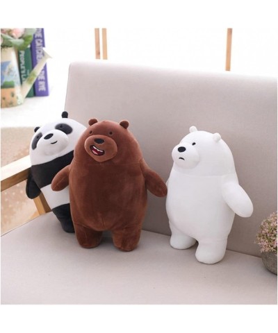 27cm Kawaii We Bare Bears Plush Toy Cartoon Bear Stuffed Grizzly Gray White Bear Panda Doll Love Birthday Gift (Color : Brown...