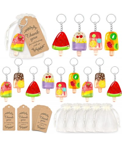 12 Pack Ice Cream Party Favors Ice Cream Fruit Keychains for Kids Birthday Party Baby Shower Sweet Summer Party Favors Ice Cr...