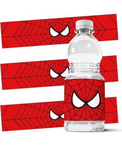 20 Spider Bottle Label Super Hero Water Bottle Stickers Birthday Party Supplies for Girls Boys $15.56 Kids' Stickers