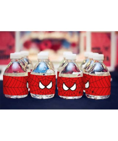 20 Spider Bottle Label Super Hero Water Bottle Stickers Birthday Party Supplies for Girls Boys $15.56 Kids' Stickers