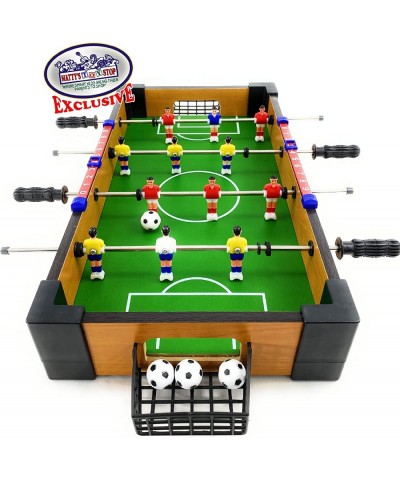 Deluxe Wooden 16" Mini Table Top Air Hockey (Extra Pucks) & Foosball (Soccer) (Extra Balls) Games Gift Set Bundle - 2 Pack $7...