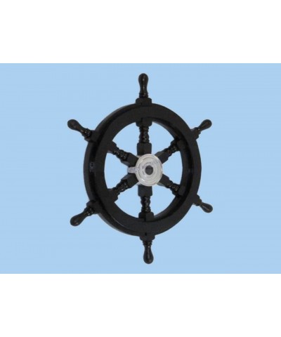 Deluxe Class Black Wood and Chrome Pirate Decorative Ship Steering Wheel 18" - ation $80.13 Toy Vehicle Playsets