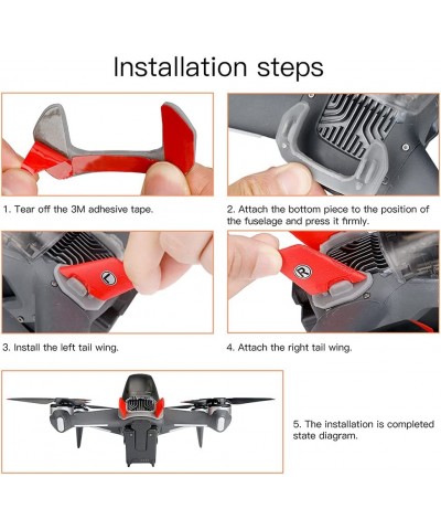 Drone Accessories Easy Install Tail Wing Kit Fixed Stabilizer for DJI FPV Combo(red) $17.97 Remote & App Controlled Vehicles