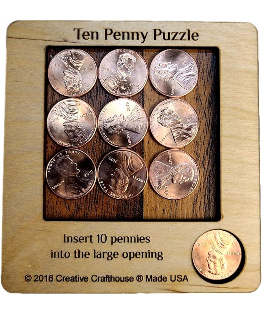 10 Penny Puzzle - A Circle Packing Problem - Ten Mint Pennies are Included $18.14 Brain Teaser Puzzles