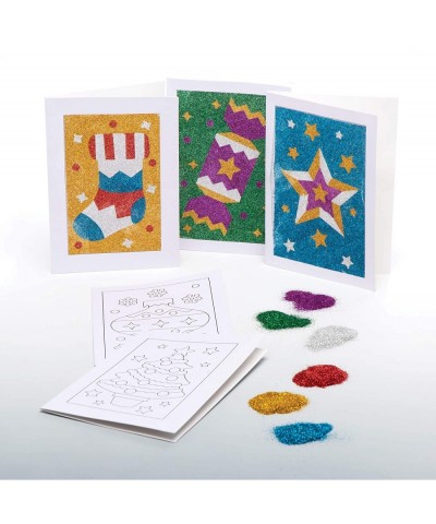 AT325 Christmas Card Kits for Kids - Pack of 6 Glitter Crafts for Boys and Girls Festive Art Activities $21.65 Craft Kits