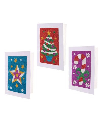 AT325 Christmas Card Kits for Kids - Pack of 6 Glitter Crafts for Boys and Girls Festive Art Activities $21.65 Craft Kits