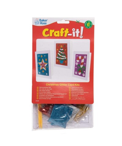 AT325 Christmas Card Kits for Kids - Pack of 6 Glitter Crafts for Boys and Girls Festive Art Activities $21.65 Craft Kits