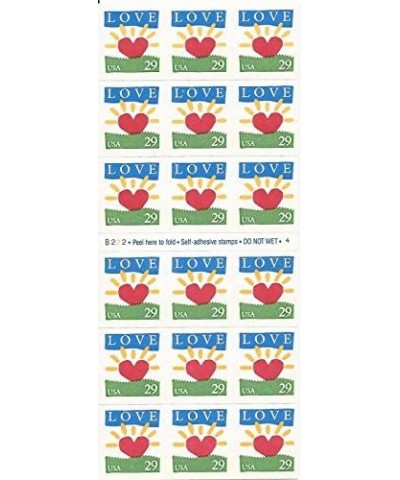 US Stamp - 1994 Love Sunrise - Booklet Pane of 18 Stamps 2813a $18.24 Collectible Postage Stamps