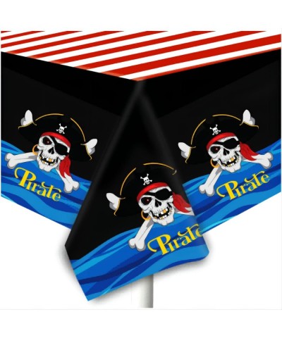 Pirate Tablecloth 2 Packs 52" X 87" Party Tablecloths Plastic Disposable Tablecover for Pirate Themed Party Supplies Decorati...