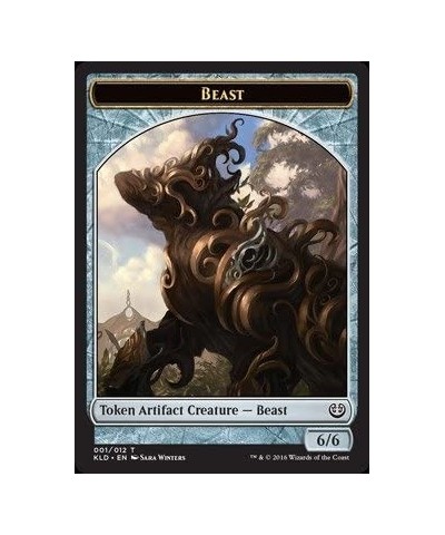 Magic: the Gathering Token Artifact Creature - Beast (001/012) - Kaladesh $10.12 Card Games