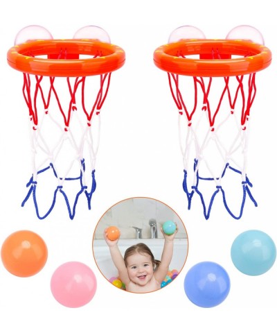 2 Pack Bath Toy Bathtub Basketball Hoop for Toddlers Kids Boys and Girls with 4 Balls Set & Strong Suction Cup Kid & Toddler ...