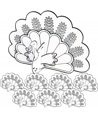 8 Count Color Your Own Turkeys | Thanksgiving Fall Décor and Activities for Kids Friendsgiving Coloring Craft Party School $1...