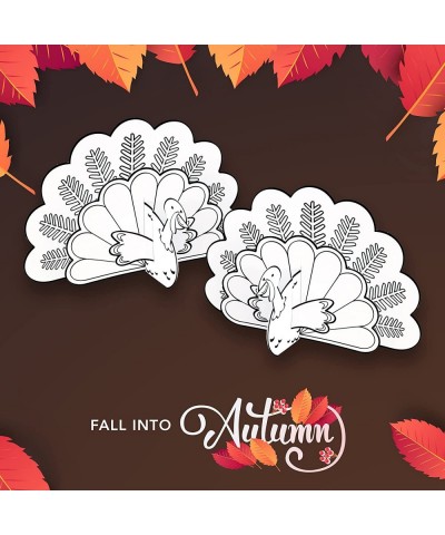 8 Count Color Your Own Turkeys | Thanksgiving Fall Décor and Activities for Kids Friendsgiving Coloring Craft Party School $1...