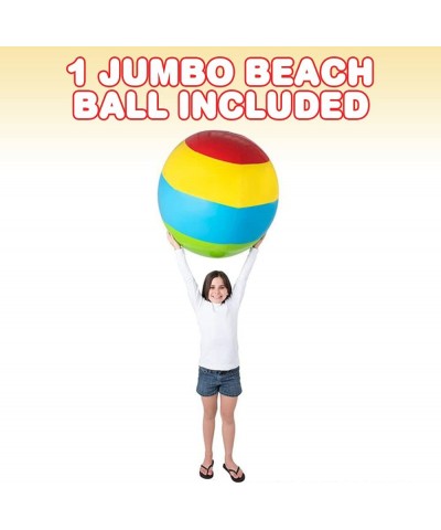 Jumbo Beach Ball 1pc Large 30 Inch Beach Ball for Kids and Adults Swimming Pool Toy for Active Play Classic Pool Party Décor ...