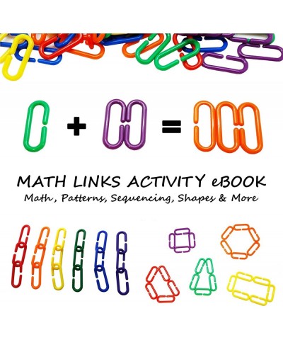 Linking Math Manipulatives Learning Toys - 120 Rainbow Links Math Counters for Kids Games. Fine Motor Skills Kindergarten Cou...