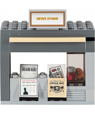 Building Bricks Toys Blocks Small News Stand Fast Food Corner-Compatible with All Brands-MOC Minifigure City Town Village $52...