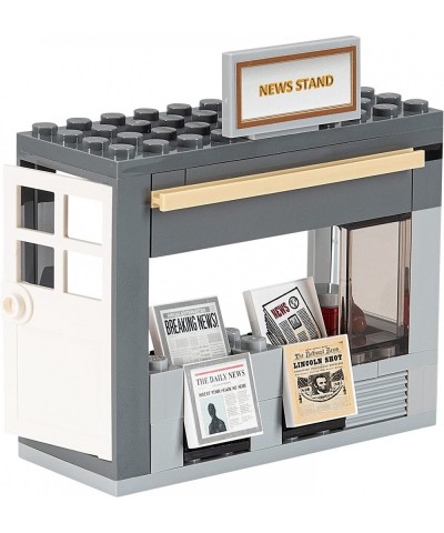 Building Bricks Toys Blocks Small News Stand Fast Food Corner-Compatible with All Brands-MOC Minifigure City Town Village $52...