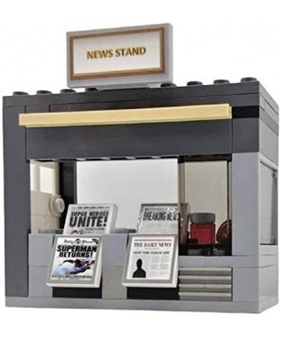 Building Bricks Toys Blocks Small News Stand Fast Food Corner-Compatible with All Brands-MOC Minifigure City Town Village $52...