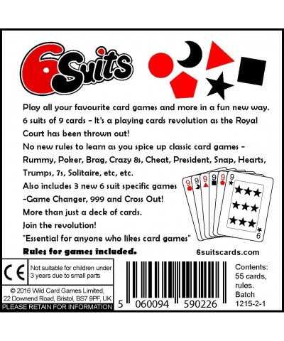 6 Suits - The Playing Cards Revolution – with 6 Suits of 9 Cards You can Play All Your Favourite Playing Card Games and New O...