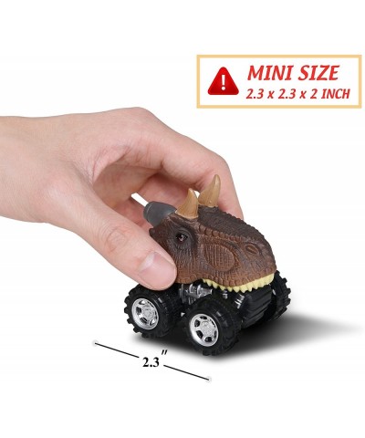 Dinosaur Cars 6 Pack Pull Back Dinosaur Vehicle Set Original Color Mini Pull Back Animal Car Toy for Toddlers Boys Girls Anim...