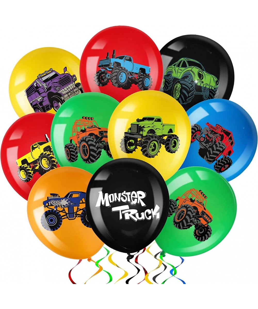 36 Pcs Truck Balloons Party Decorations 12 Inch Colorful Truck Theme Latex Balloon Bouquet for Kids Girls Boys Baby Shower We...