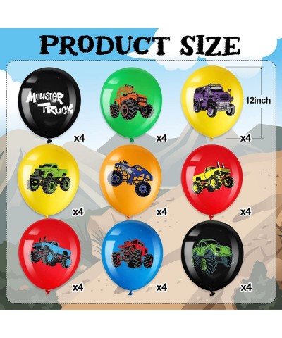 36 Pcs Truck Balloons Party Decorations 12 Inch Colorful Truck Theme Latex Balloon Bouquet for Kids Girls Boys Baby Shower We...