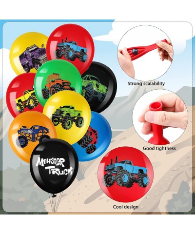 36 Pcs Truck Balloons Party Decorations 12 Inch Colorful Truck Theme Latex Balloon Bouquet for Kids Girls Boys Baby Shower We...