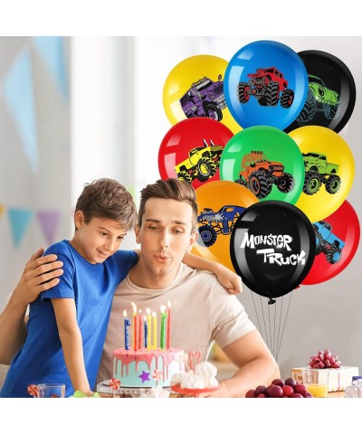 36 Pcs Truck Balloons Party Decorations 12 Inch Colorful Truck Theme Latex Balloon Bouquet for Kids Girls Boys Baby Shower We...