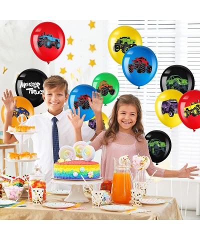 36 Pcs Truck Balloons Party Decorations 12 Inch Colorful Truck Theme Latex Balloon Bouquet for Kids Girls Boys Baby Shower We...